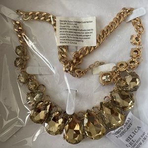 Gold statement necklace